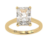 Radiant cut Diamond Hidden Halo