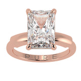 Radiant Cut Diamond Solitaire Engagement Ring