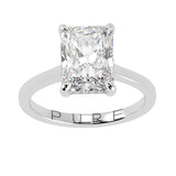 Radiant cut Diamond Hidden Halo