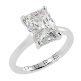 Radiant cut Diamond Hidden Halo