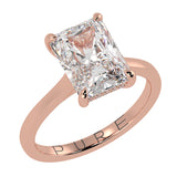 Radiant cut Diamond Hidden Halo