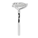 Pear Brilliant Cut Hidden Halo Ring