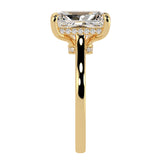 Radiant cut Diamond Hidden Halo