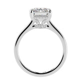 Radiant cut Diamond Hidden Halo