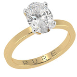 Oval cut Diamond Solitaire Ring