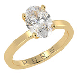 Oval cut Diamond Solitaire Ring