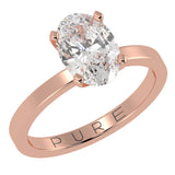 Oval cut Diamond Solitaire Ring