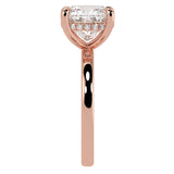 Solitaire Inspired Hidden Halo Cushion Brilliant Cut