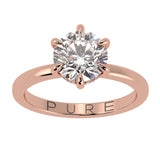 The 6-prong Hidden Halo Solitaire Ring
