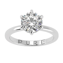 The 6-prong Hidden Halo Solitaire Ring
