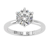 The 6-prong Hidden Halo Solitaire Ring