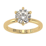 The 6-prong Hidden Halo Solitaire Ring