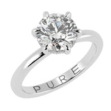 The 6-prong Hidden Halo Solitaire Ring