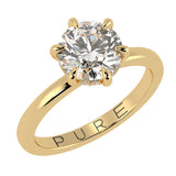 The 6-prong Hidden Halo Solitaire Ring