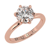 The 6-prong Hidden Halo Solitaire Ring