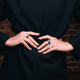 Clarity Diamond™ Emerald Diamond White Ceramic Ring