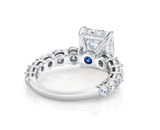 Hidden Halo Radiant Cut, French Cut Pavé sides