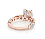 Hidden Halo Radiant Cut, French Cut Pavé sides