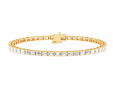 Emerald Cut Lab Grown Diamond Tennis Bracelet 10.00 ct