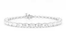 Oval Cut Lab Grown Diamond Tennis Bracelet (5.00 ct tw)