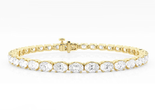 Oval Cut Lab Grown Diamond Tennis Bracelet (5.00 ct tw)