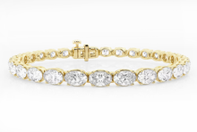 Oval Cut Lab Grown Diamond Tennis Bracelet (10.00 ct tw)