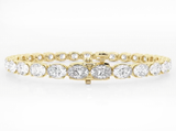 Oval Cut Lab Grown Diamond Tennis Bracelet (10.00 ct tw)