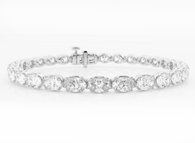 Oval Cut Lab Grown Diamond Tennis Bracelet (10.00 ct tw)