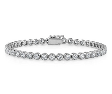 Round Cut Bezel Set Lab Grown Diamond Tennis Bracelet 5.00 cttw