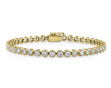 Round Cut Bezel Set Lab Grown Diamond Tennis Bracelet 5.00 cttw