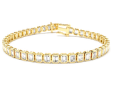 Emerald Cut Bezel Set Lab Grown Diamond Tennis Bracelet 5.75 cttw