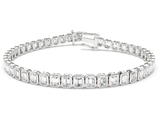 Emerald Cut Bezel Set Lab Grown Diamond Tennis Bracelet 7.50 cttw