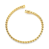 Emerald Cut Bezel Set Lab Grown Diamond Tennis Bracelet 5.75 cttw