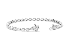 Pear shape Bezel Set Lab Grown Diamond Tennis Bracelet 4.50 cttw