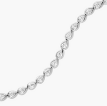 Pear shape Bezel Set Lab Grown Diamond Tennis Bracelet 4.50 cttw