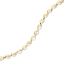 Pear shape Bezel Set Lab Grown Diamond Tennis Bracelet 4.50 cttw