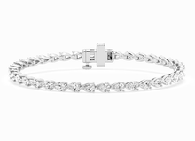 Pear shape Lab Grown Diamond Tennis Bracelet 4.50 cttw