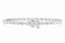 Pear shape Lab Grown Diamond Tennis Bracelet 4.50 cttw