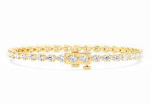 Pear shape Lab Grown Diamond Tennis Bracelet 4.50 cttw