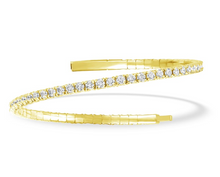 Round cut Lab Grown Diamond Flexible Bangle 5.00 ct