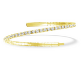 Round cut Lab Grown Diamond Flexible Bangle 6.00 ct