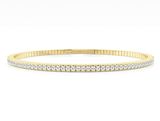 Round cut Lab Grown Diamond Flexible Bangle 6.00 ct