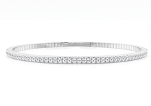 Round cut Lab Grown Diamond Flexible Bangle 5.00 ct