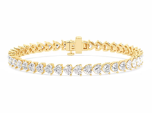 Heart Shape Lab Grown Diamond Tennis Bracelet 8cttw