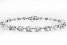 Multi-Shape Lab Grown Diamond Tennis Bracelet 10.00 cttw