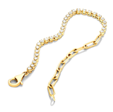 Lab Grown Diamond Paperclip Bracelet 1.20 ct