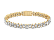 Tennis Bracelet Pear Shape Lab Grown Diamonds 10.00 cttw