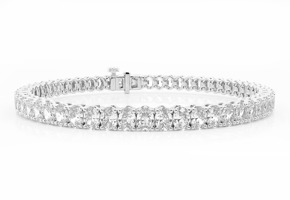 Oval Cut Lab Grown Diamond Tennis Bracelet 8.00 ctw