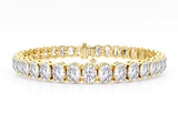 Oval Cut Lab Grown Diamond Tennis Bracelet 26.5 ctw