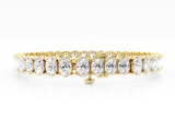 Oval Cut Lab Grown Diamond Tennis Bracelet 26.5 ctw